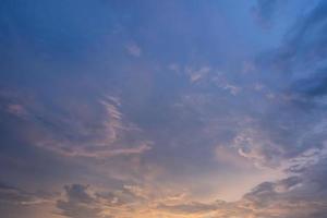 Clouds in the sky at sunset photo