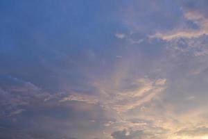 Clouds in the sky at sunset photo