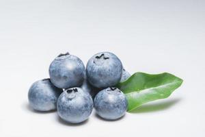 Blueberries on white background photo