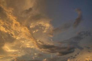 Clouds in the sky at sunset photo