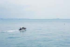 Motorboat on the sea photo