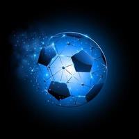 Abstract soccer ball particles background vector