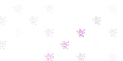 Light purple vector background with covid-19 symbols