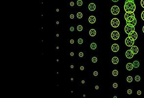 patrón de vector verde oscuro, amarillo con elementos mágicos.