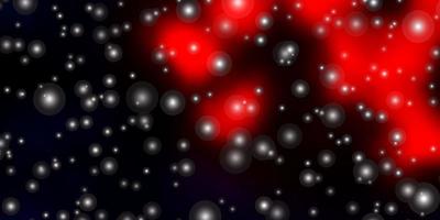 textura de vector rojo oscuro con hermosas estrellas