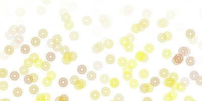 Light yellow vector natural layout with flowers.