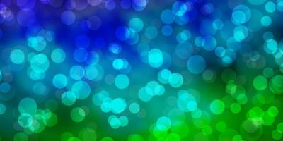 Light Multicolor vector background with bubbles.