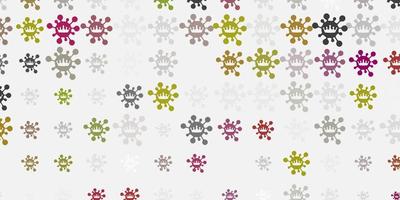 Light Gray vector pattern with coronavirus elements