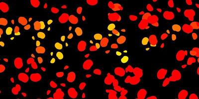 Dark orange vector background with random forms.