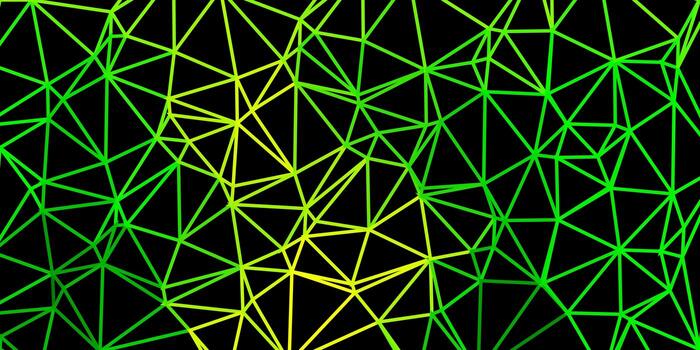 textura de triángulo abstracto de vector verde claro, amarillo.