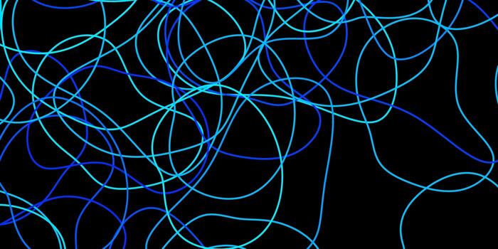 Dark blue vector pattern with abstract shapes.