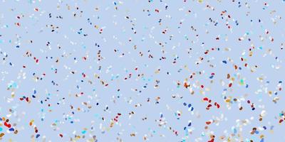 Light blue, yellow vector backdrop with chaotic shapes.