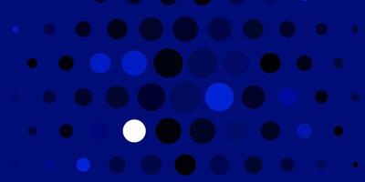 Dark BLUE vector background with circles.