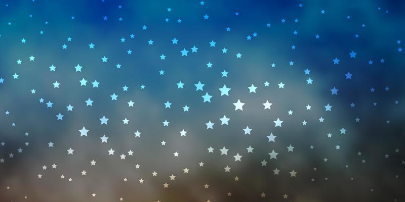 Dark Blue, Yellow vector texture with beautiful stars.