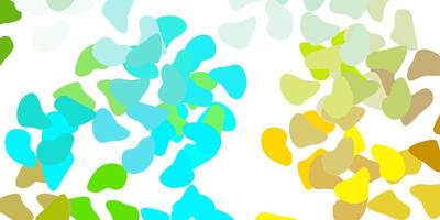 Light blue, yellow vector backdrop with chaotic shapes.