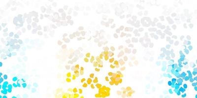 Light blue, yellow vector texture with memphis shapes.