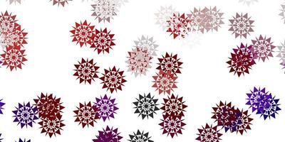 Light red vector layout with beautiful snowflakes.