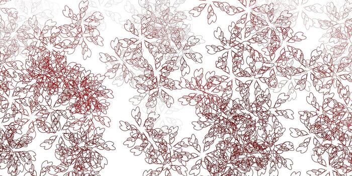 Light red vector abstract texture with leaves.