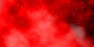 Light Red vector background with colorful stars.