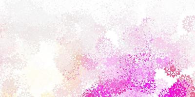 Light pink vector template with ice snowflakes.