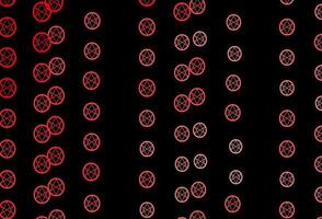 Dark Red vector texture with religion symbols.