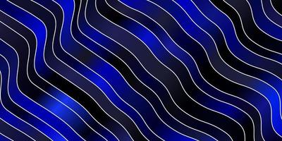 textura de vector azul oscuro con líneas torcidas