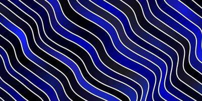 Dark BLUE vector background with bent lines