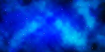 Light BLUE vector background with colorful stars.