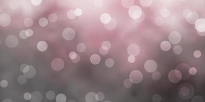 Light Gray vector background with bubbles.