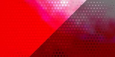 Light Red vector background with circles.