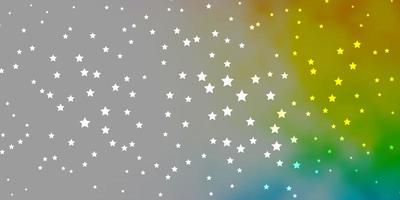 Dark Multicolor vector pattern with abstract stars.