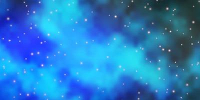 Light BLUE vector texture with beautiful stars.