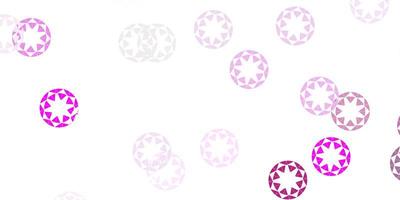 diseño de vector rosa claro con formas circulares.