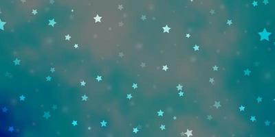 diseño de vector azul claro con estrellas brillantes