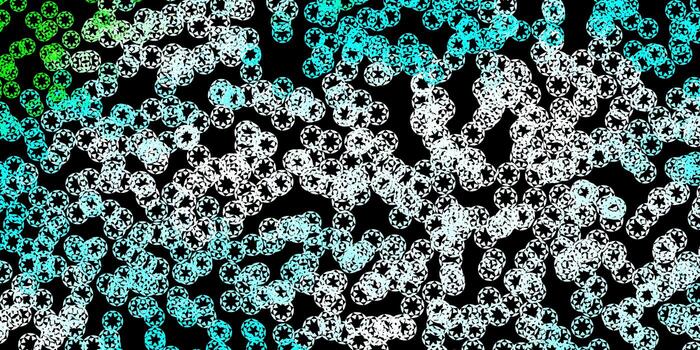 Dark blue, green vector texture with disks