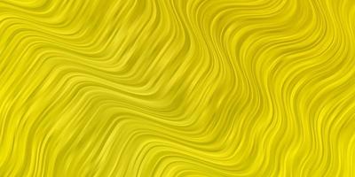 Light Yellow vector background with curved lines.