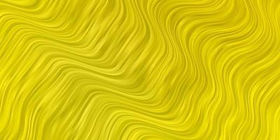 Light Yellow vector background with curved lines.