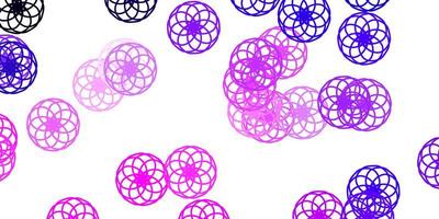 textura de vector violeta claro, rosa con discos