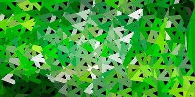 Light green, yellow vector polygonal background.