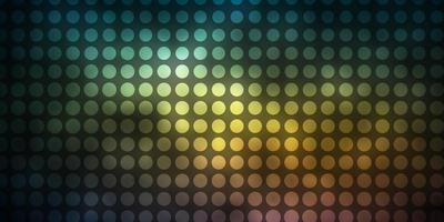 Dark Blue, Yellow vector backdrop with circles.