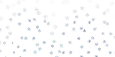 Light blue vector doodle background with flowers.