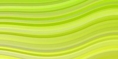 diseño de vector verde claro, amarillo con curvas.