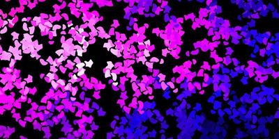 Telón de fondo de vector púrpura, rosa oscuro con formas caóticas.
