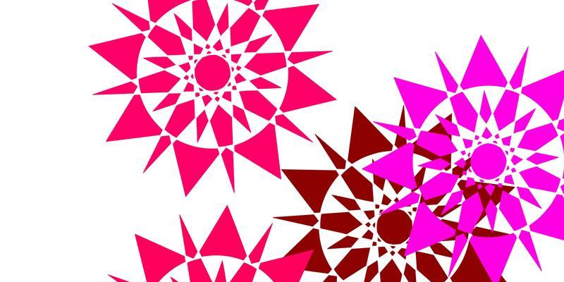 Light pink vector template with ice snowflakes.