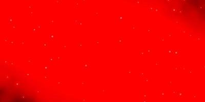 Fondo de vector rojo claro con estrellas de colores.