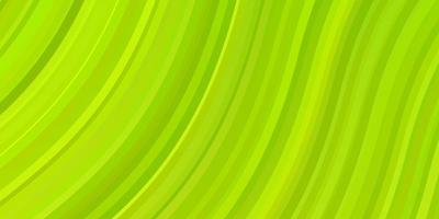 Light Green, Yellow vector background with curved lines.