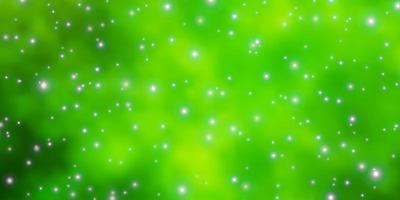 Light Green, Yellow vector layout with bright stars.