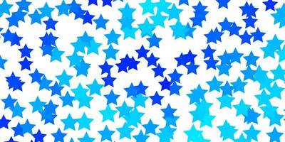 Light BLUE vector texture with beautiful stars.