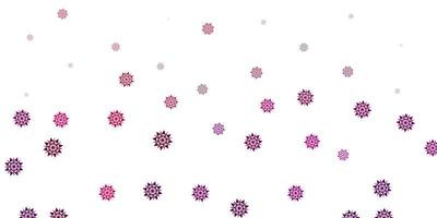 Light purple vector template with ice snowflakes.