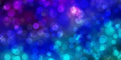 Light Multicolor vector background with bubbles.